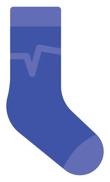 Chaussette Bleu Foncé Illustration Vecteur Sur Fond Blanc — Image vectorielle