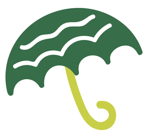 Удивительный Зеленый Зонтик Иллюстрация Вектор Белом Фоне — стоковый вектор
