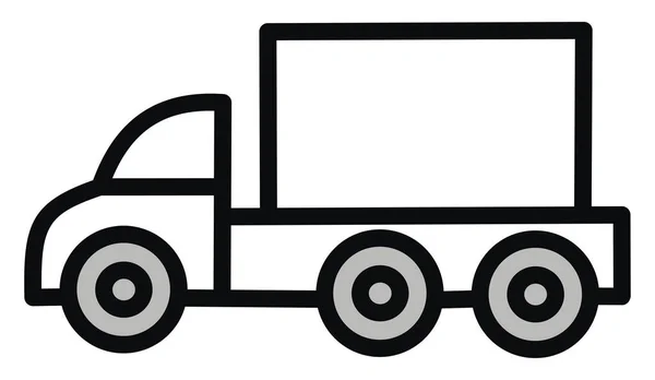 Mała Ciężarówka Ilustracja Wektor Białym Tle — Wektor stockowy