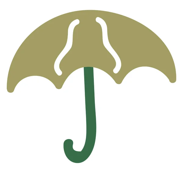 Intresting Green Umbrella Illustration Vector White Background — Stock Vector