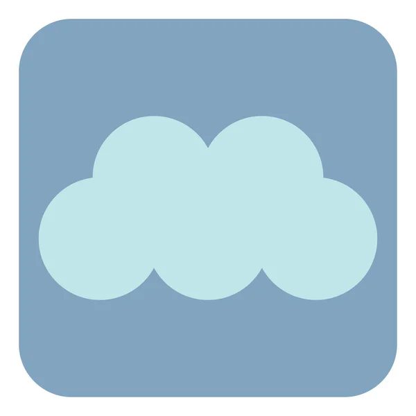 Біла Хмара Ілюстрація Вектор Білому Тлі — стоковий вектор