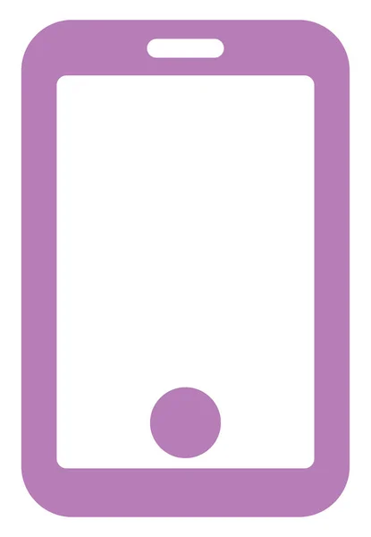 紫色の携帯電話 イラスト 白い背景のベクトル — ストックベクタ
