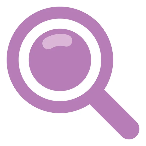 Пурпурный Поисковый Лупа Иллюстрация Вектор Белом Фоне — стоковый вектор
