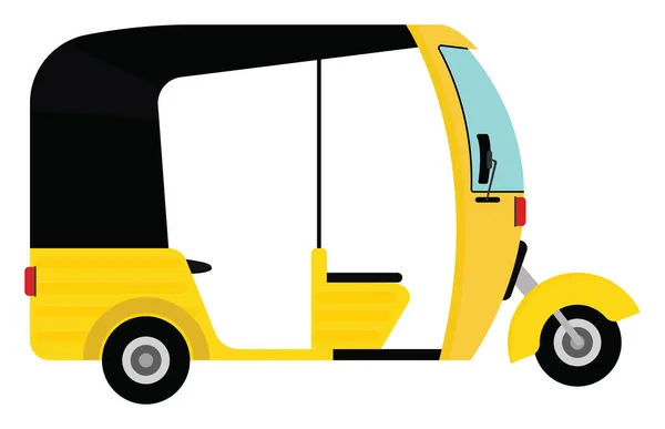Κίτρινο Όχημα Μεταφοράς Εικονογράφηση Διάνυσμα Λευκό Φόντο — Διανυσματικό Αρχείο