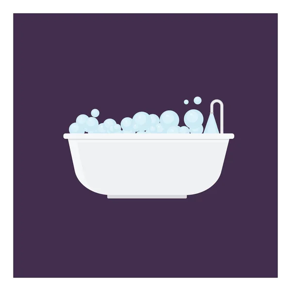 Bain Moussant Illustration Vecteur Sur Fond Violet — Image vectorielle