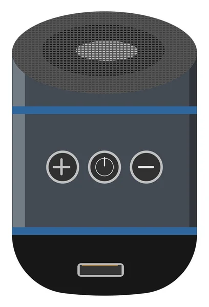 Blauwe Bluetooth Speaker Illustratie Vector Een Witte Achtergrond — Stockvector