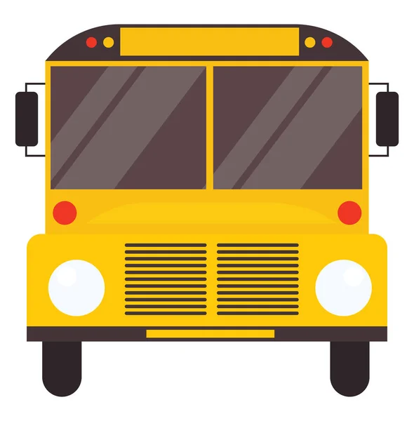 Yellow Bus Illustration Vector White Background — Stock Vector