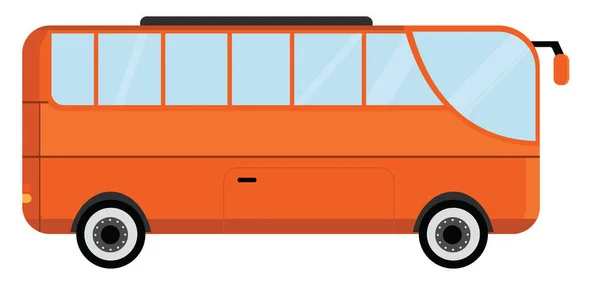 Bus Naranja Ilustración Vector Sobre Fondo Blanco — Vector de stock