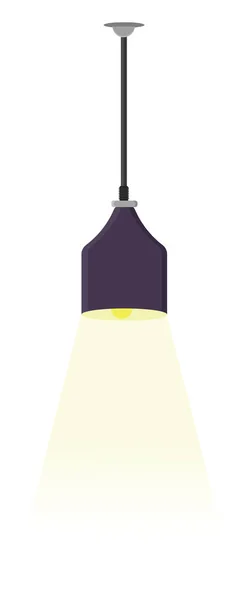 Фиолетовый Потолок Лампы Иллюстрация Вектор Белом Фоне — стоковый вектор