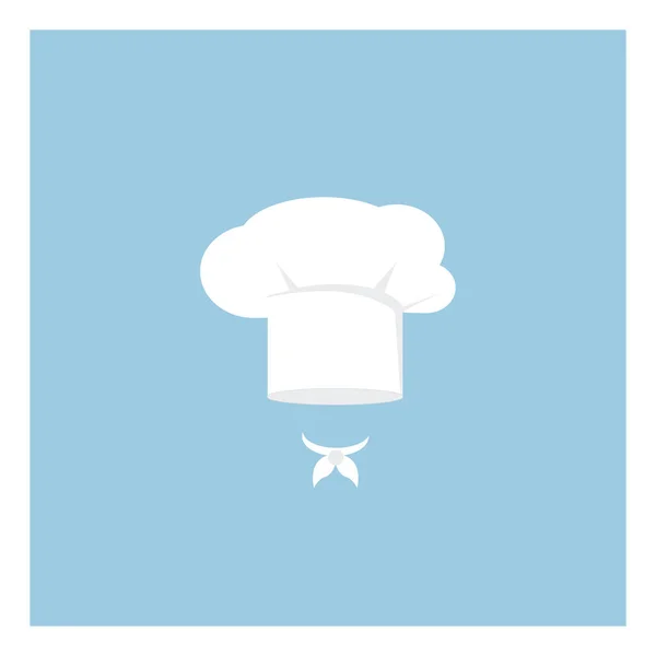 Chef Cap Ilustración Vector Sobre Fondo Blanco — Vector de stock