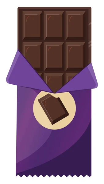 Chocoladereep Illustratie Vector Een Witte Achtergrond — Stockvector