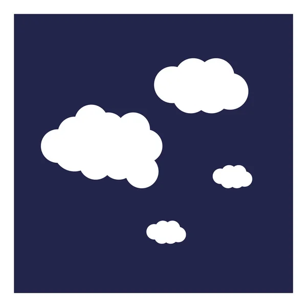 Witte Wolken Illustratie Vector Een Blauwe Achtergrond — Stockvector