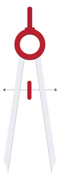 Piros Elválasztó Illusztráció Vektor Fehér Alapon — Stock Vector