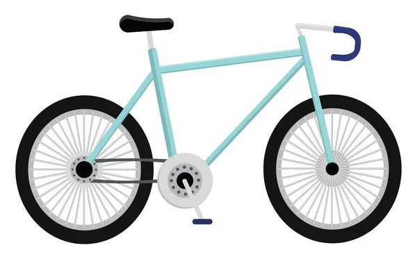 Blauwe Moderne Fiets Illustratie Vector Een Witte Achtergrond — Stockvector