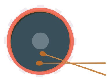 Küçük davul, illüstrasyon, beyaz arkaplan üzerindeki vektör.