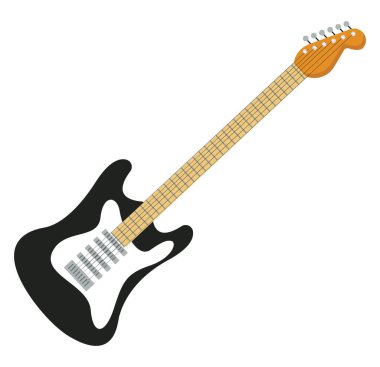 Elektro Gitar, illüstrasyon, beyaz arkaplan üzerindeki vektör.