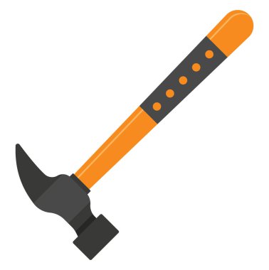 Tahta çekiç, illüstrasyon, beyaz arka planda vektör..