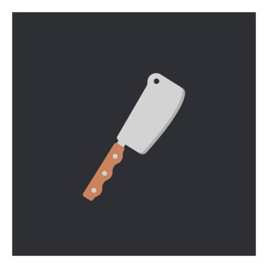 Kasap bıçağı, illüstrasyon, beyaz arka planda vektör..