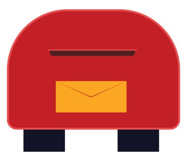 Mektup kutusu, illüstrasyon, beyaz arkaplan üzerindeki vektör.