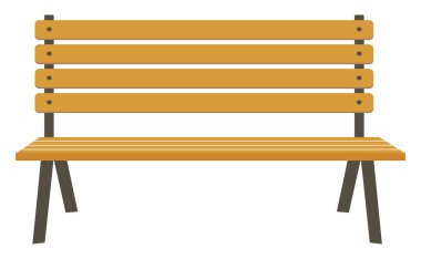 Park bankı, illüstrasyon, beyaz arkaplan üzerindeki vektör.
