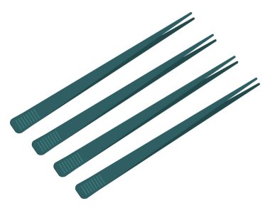 Yeşil cımbız, illüstrasyon, beyaz arkaplandaki vektör.