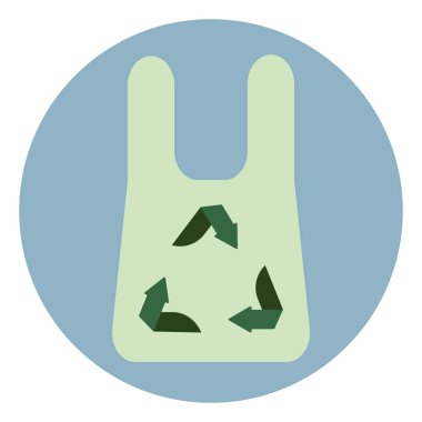 Çanta geri dönüşümü, illüstrasyon, beyaz arkaplan üzerindeki vektör.