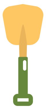 Sarı kürek, illüstrasyon, vektör, beyaz arka planda..