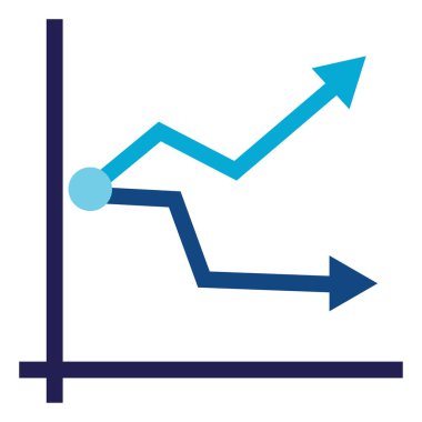 Analitik grafik okları, illüstrasyon, vektör, beyaz arkaplan üzerinde.