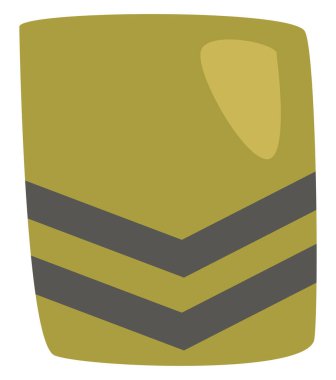 Beyaz arkaplanda omuz izi, illüstrasyon, vektör..