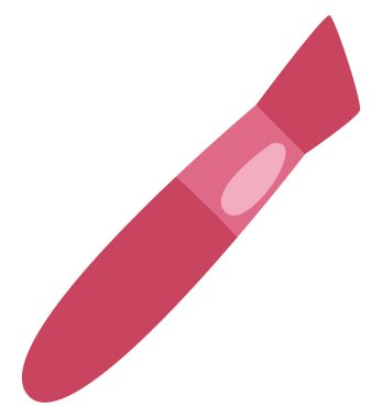 Beyaz arkaplanda küçük bir sanat fırçası, illüstrasyon, vektör..