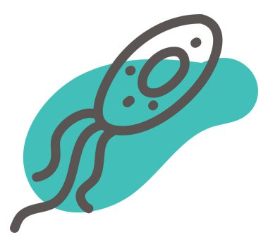 Mavi virüs, illüstrasyon, vektör, beyaz zemin üzerinde.