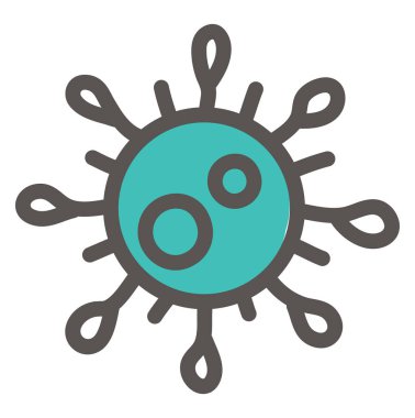 Açık mavi virüs, illüstrasyon, vektör, beyaz zemin üzerinde.