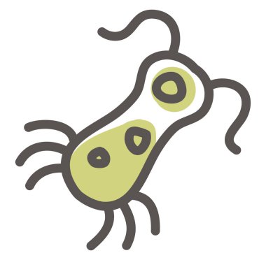 Beyaz arkaplan üzerinde bacakları, illüstrasyonu, vektörü olan bakteriler.