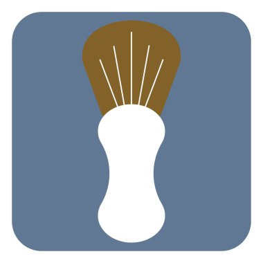 Tıraş fırçası, illüstrasyon, vektör, beyaz arkaplan.