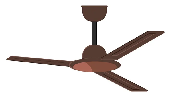 Brauner Deckenventilator Illustration Vektor Auf Weißem Hintergrund — Stockvektor