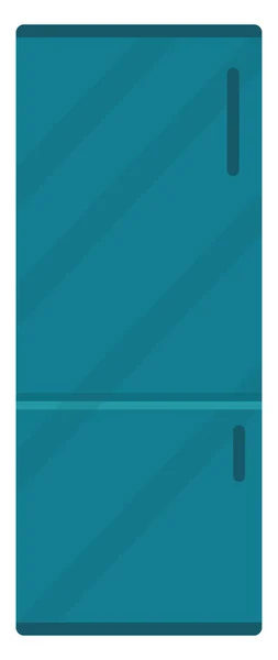 濃い青の冷蔵庫 イラスト 白い背景のベクトル — ストックベクタ