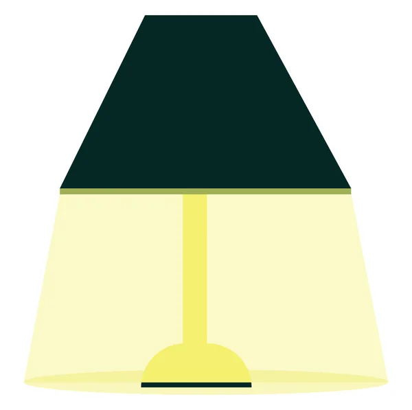 Zwarte Lamp Illustratie Vector Een Witte Achtergrond — Stockvector