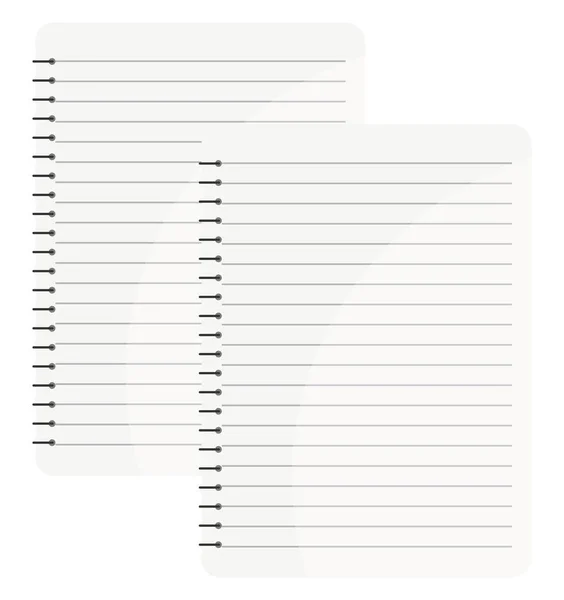 Λευκά Ενσύρματα Χαρτιά Εικονογράφηση Διάνυσμα Λευκό Φόντο — Διανυσματικό Αρχείο