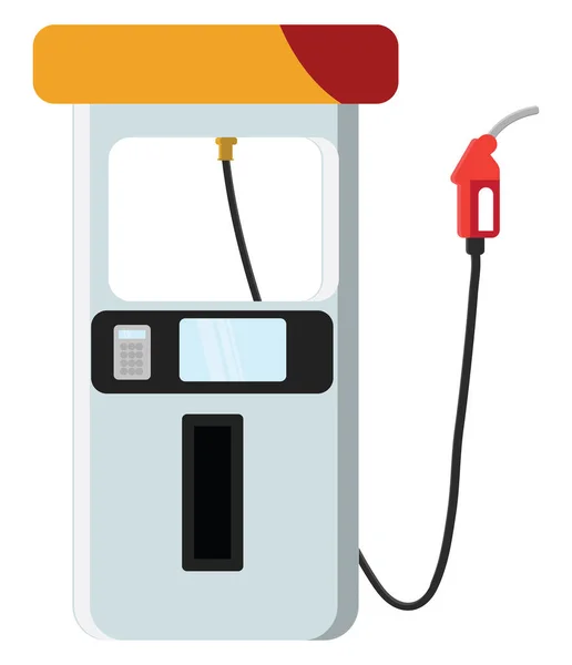 Petrol Pump Illustration Vector White Background — Stock Vector