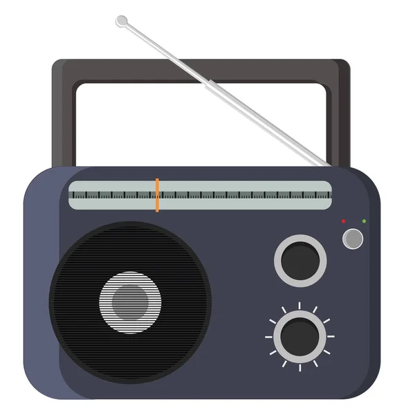 Rádio Roxo Ilustração Vetor Sobre Fundo Branco — Vetor de Stock