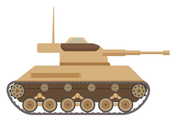 Tanque Marrón Ilustración Vector Sobre Fondo Blanco — Archivo Imágenes Vectoriales