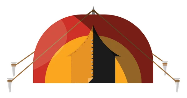 Oranje Tent Illustratie Vector Een Witte Achtergrond — Stockvector