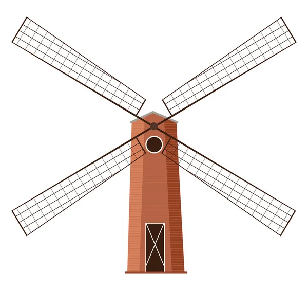 Великий Вітряк Ілюстрація Вектор Білому Тлі — стоковий вектор