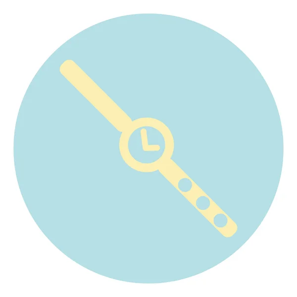 Montre Jaune Illustration Vecteur Sur Fond Blanc — Image vectorielle