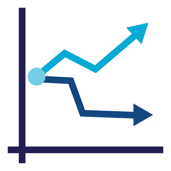 Аналитика График Стрелки Иллюстрация Вектор Белом Фоне — стоковый вектор