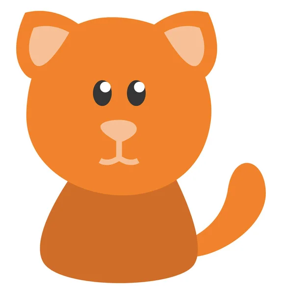 Orange Katze Illustration Vektor Auf Weißem Hintergrund — Stockvektor