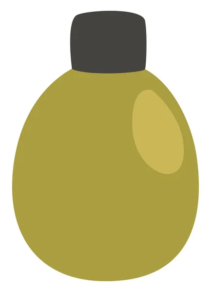 Bottiglia Mensa Verde Illustrazione Vettore Sfondo Bianco — Vettoriale Stock