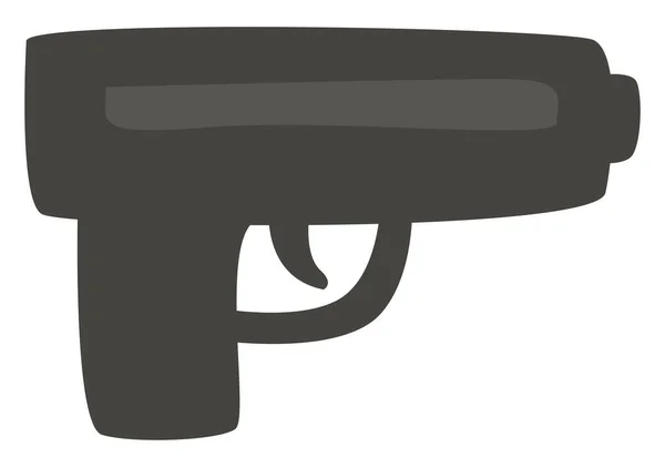 Pistola Exército Preto Ilustração Vetor Sobre Fundo Branco — Vetor de Stock