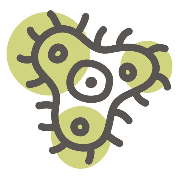Green Bacteria Illustration Vector White Background — Stock Vector