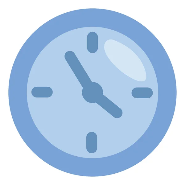 Reloj Azul Del Banco Ilustración Vector Sobre Fondo Blanco — Vector de stock